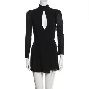 Reformation Black Long Sleeve Dress